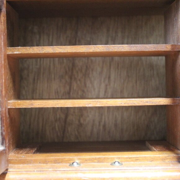 Vintage Wood Jewelry Box: 1970s Vanity Storage with Drawers - Picture 15 of 16